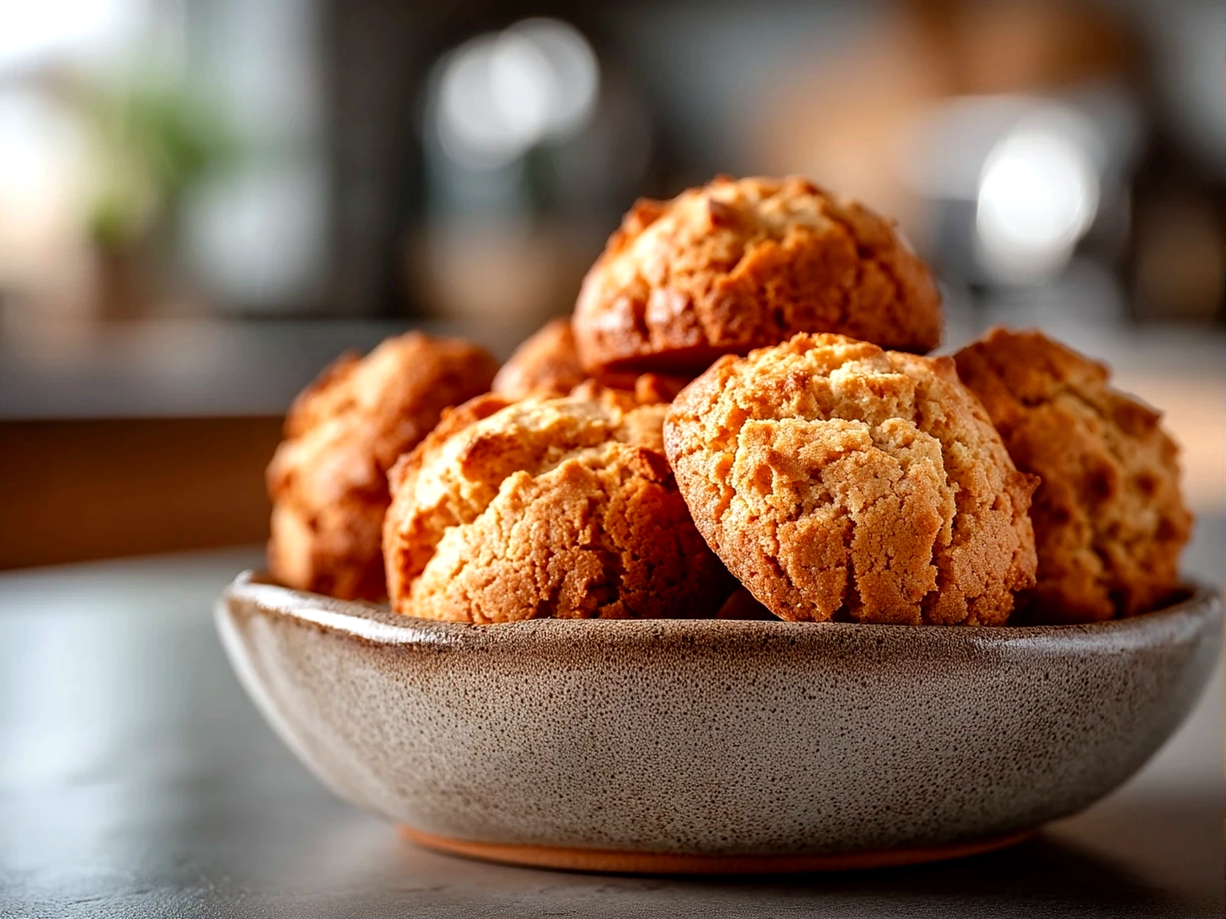 Cozy close-up of peanut butter cookie bites