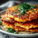 Freshly prepared sweet potato pancakes
