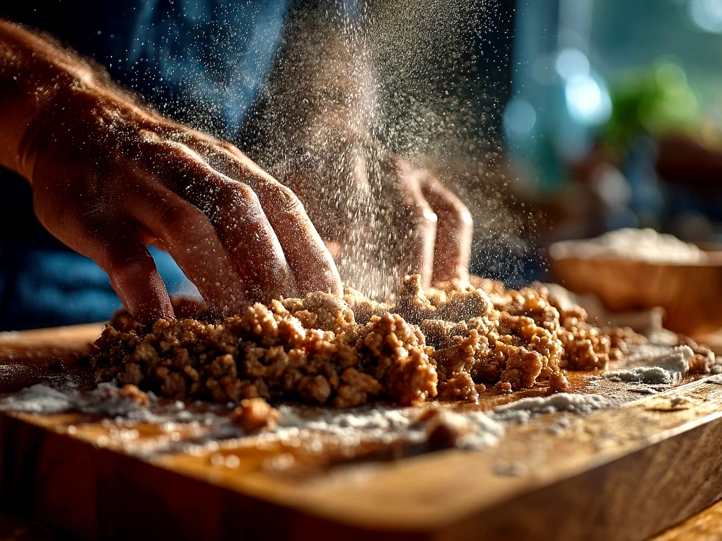 Finished Honey Garlic Ground Turkey dish garnished with green onions