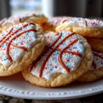 Close-up of homemade basketball sugar cookies on white plate