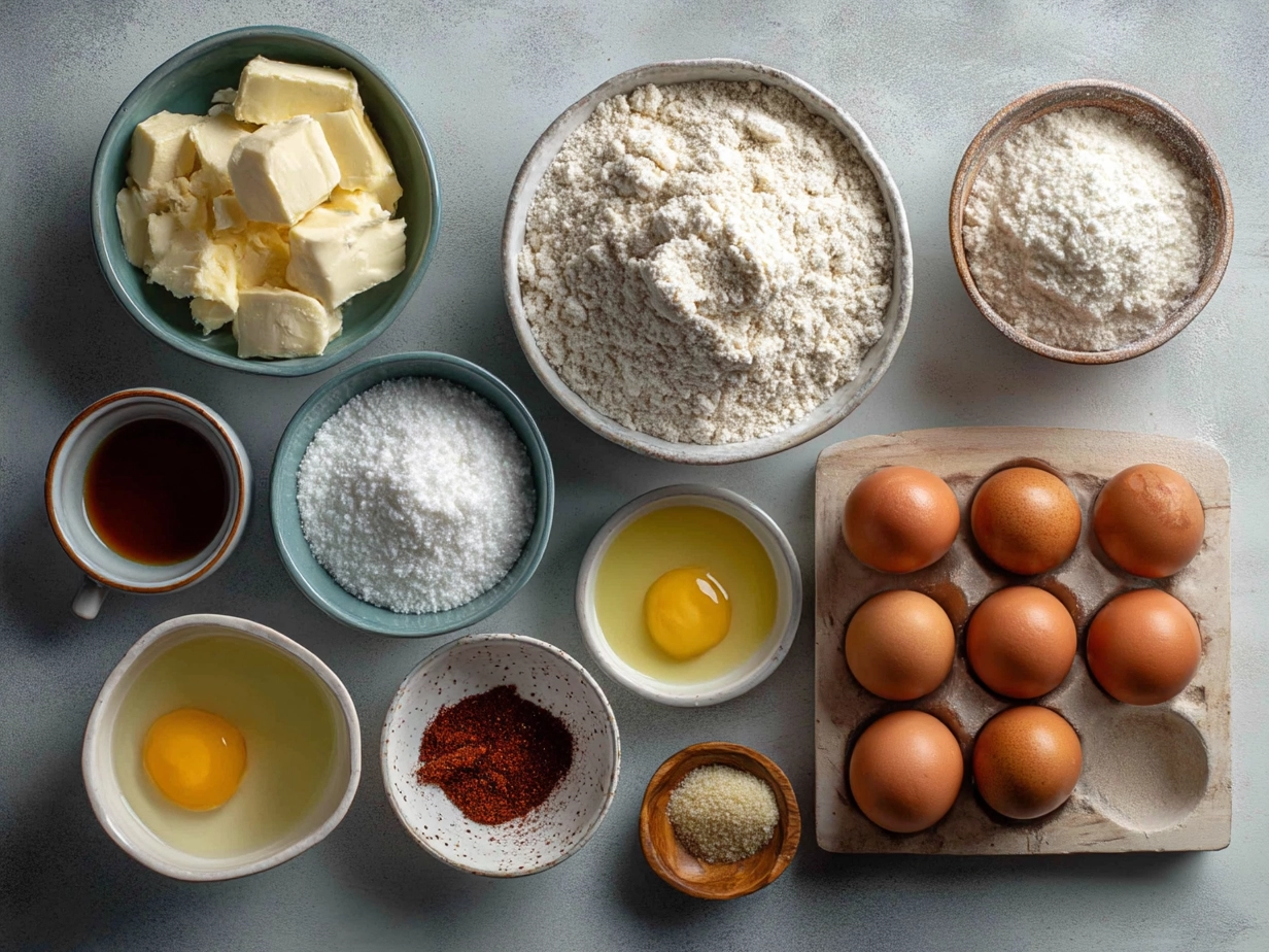 Ingredients for Crispy Chicken Waffle: chicken breasts, buttermilk, all-purpose flour, spices and waffle batter