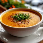 Delicious homemade carrot and lentil soup