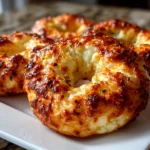 Freshly prepared air fryer protein bagels