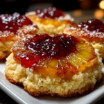 Freshly Prepared Pineapple Upside Down Sugar Cookies