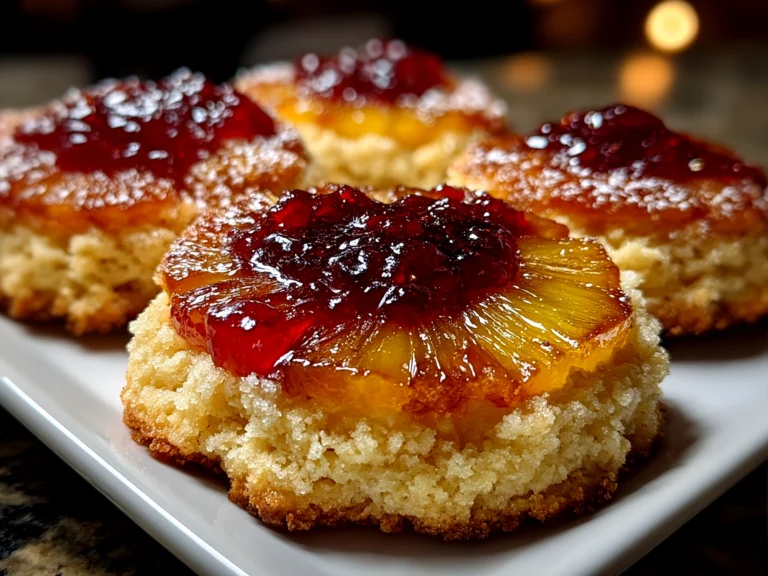 Freshly Prepared Pineapple Upside Down Sugar Cookies