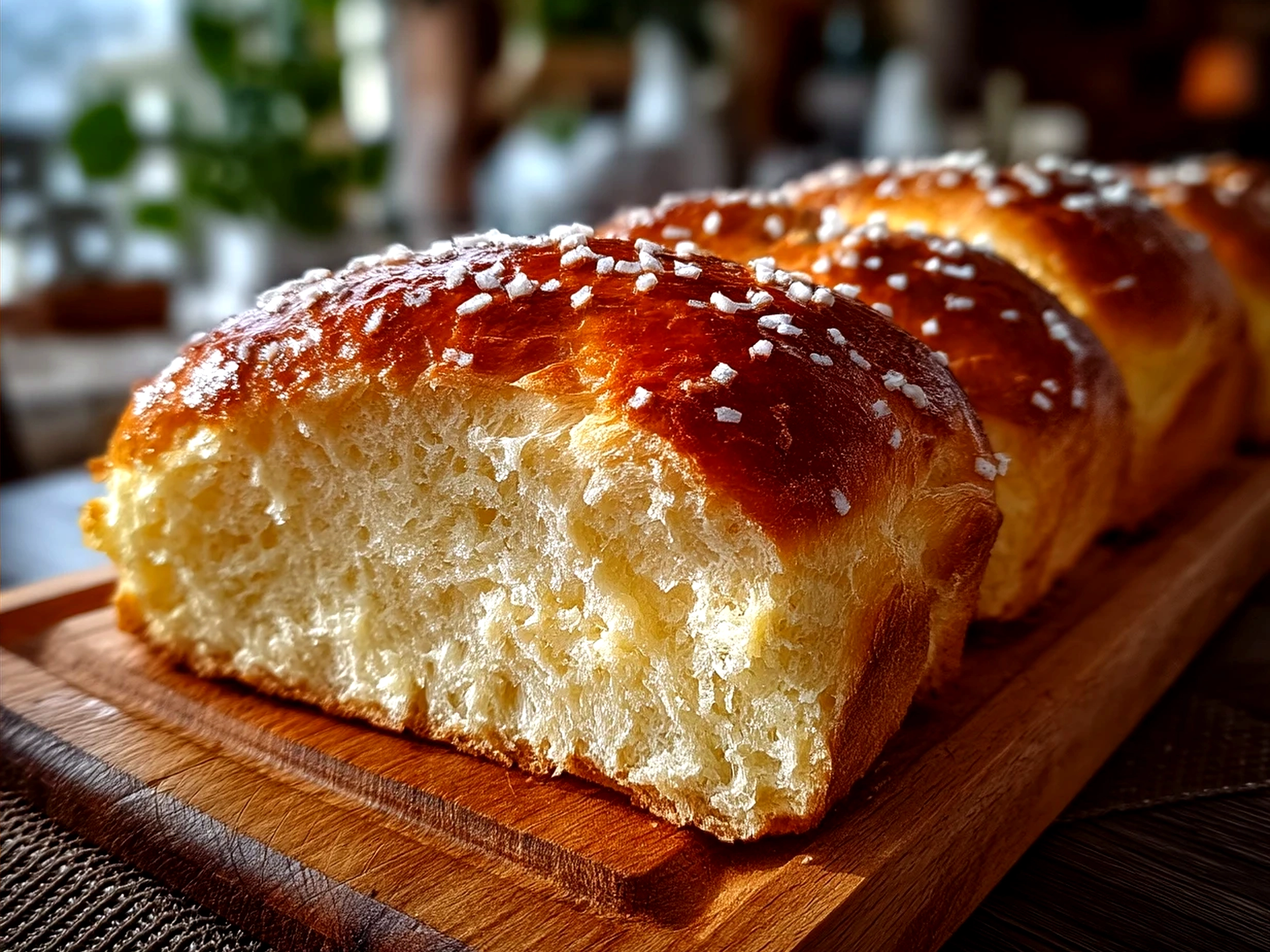 Serving of freshly baked Homemade Bread, perfect for meals and sandwiches