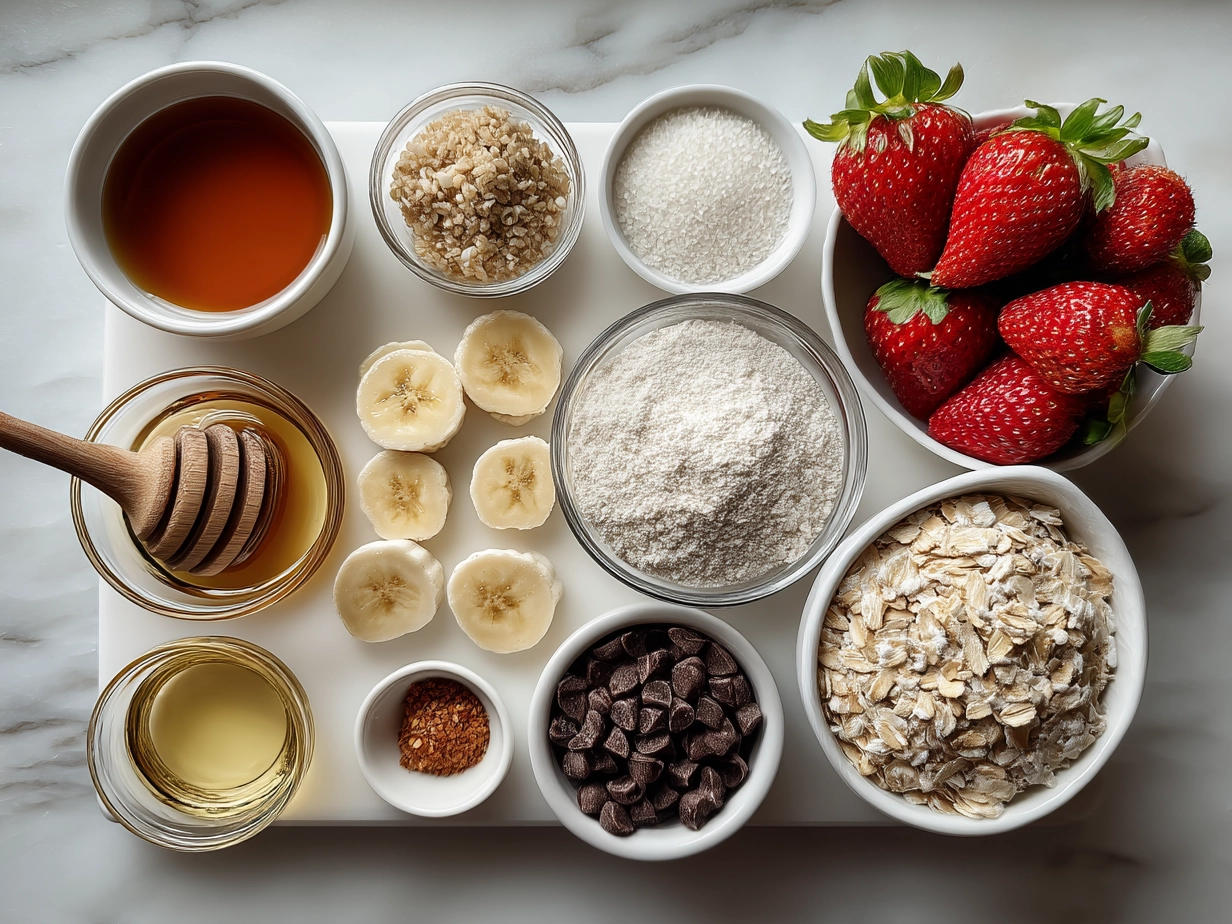 Ingredients for Valentines Oatmeal Bowl